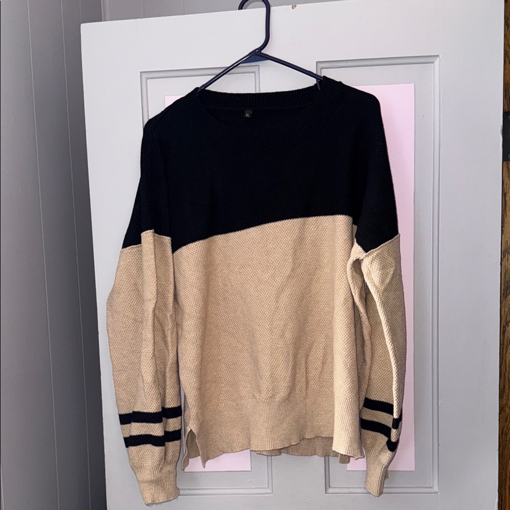 Black and Tan Sweater
